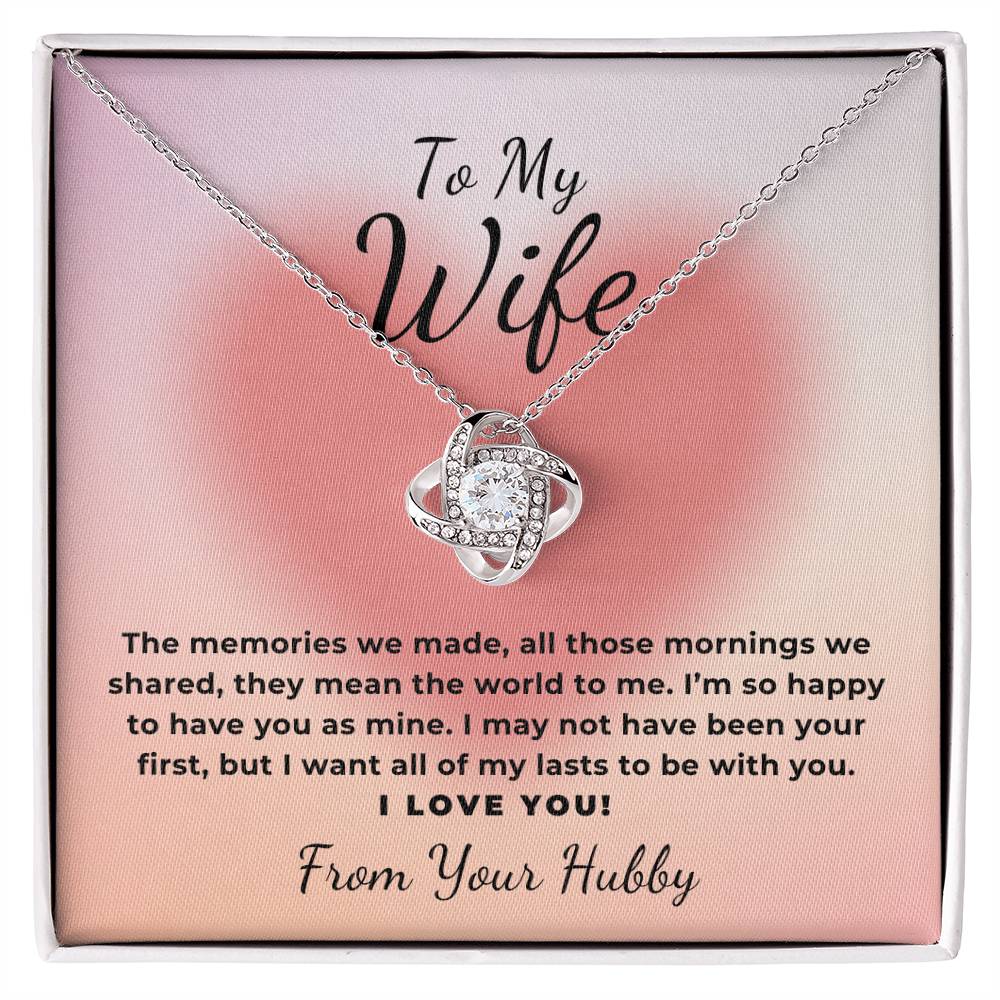 To My Wife Gift The Memories We Made, Romantic Love Knot Necklace – Missamé