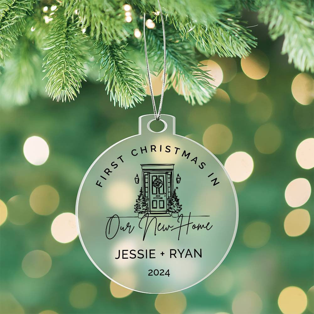 Personalized Acrylic Keepsake First Christmas in New Home Ornament