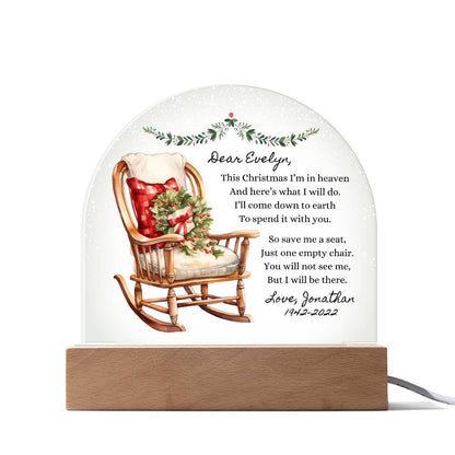 Remembrance Gift, Christmas in Heaven, Condolence Memorial Acrylic Plaque Gift