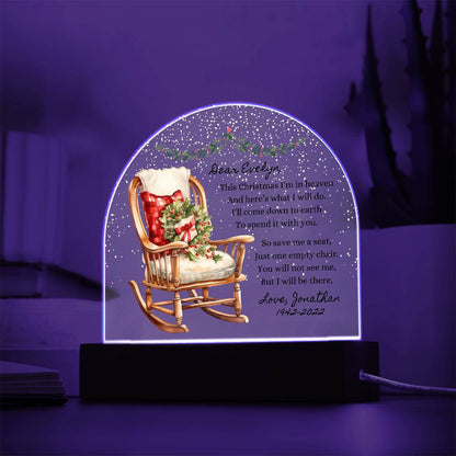 Remembrance Gift, Christmas in Heaven, Condolence Memorial Acrylic Plaque Gift