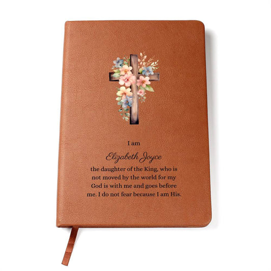 Daughter of the King, Personalized Leather Journal Notebook