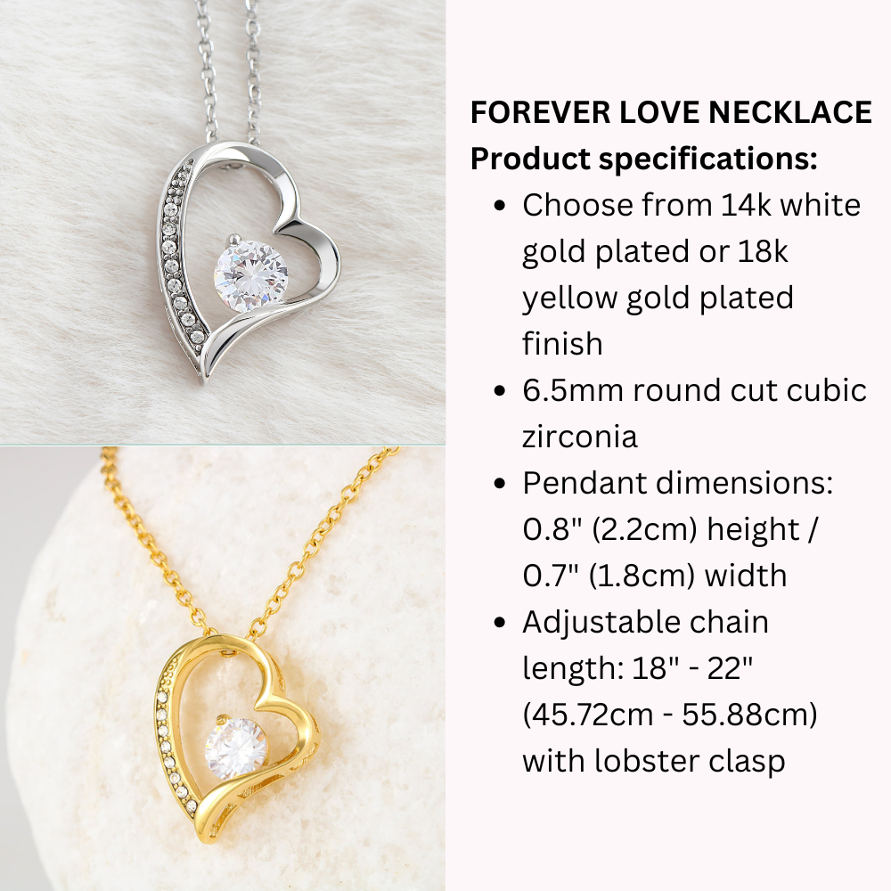 To My Soulmate Gift, Memories We've Made LED Lighted Acrylic Personalized Romantic Message with Heart Pendant Necklace