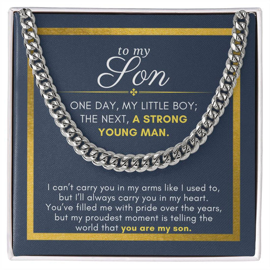 Gift For Son, A Strong Young Man, Cuban Chain Men Necklace