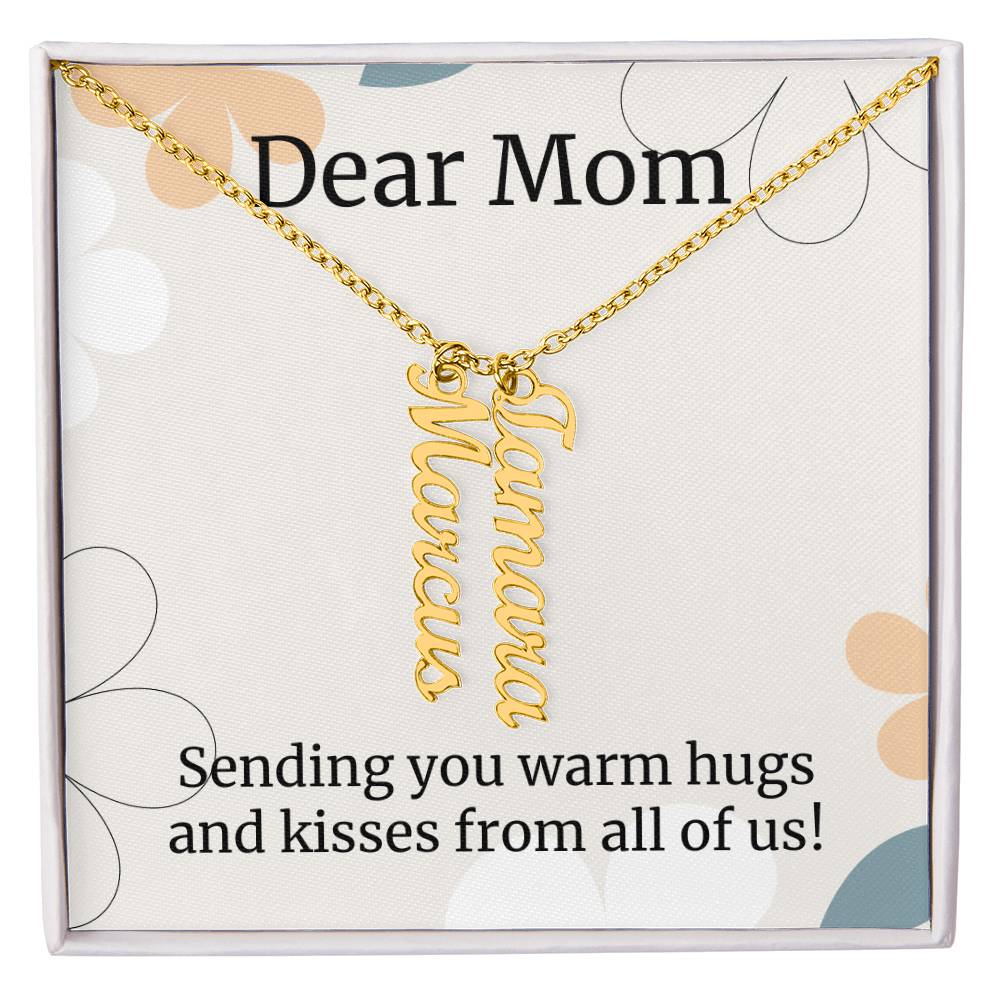 Hugs and kisses deals name necklace