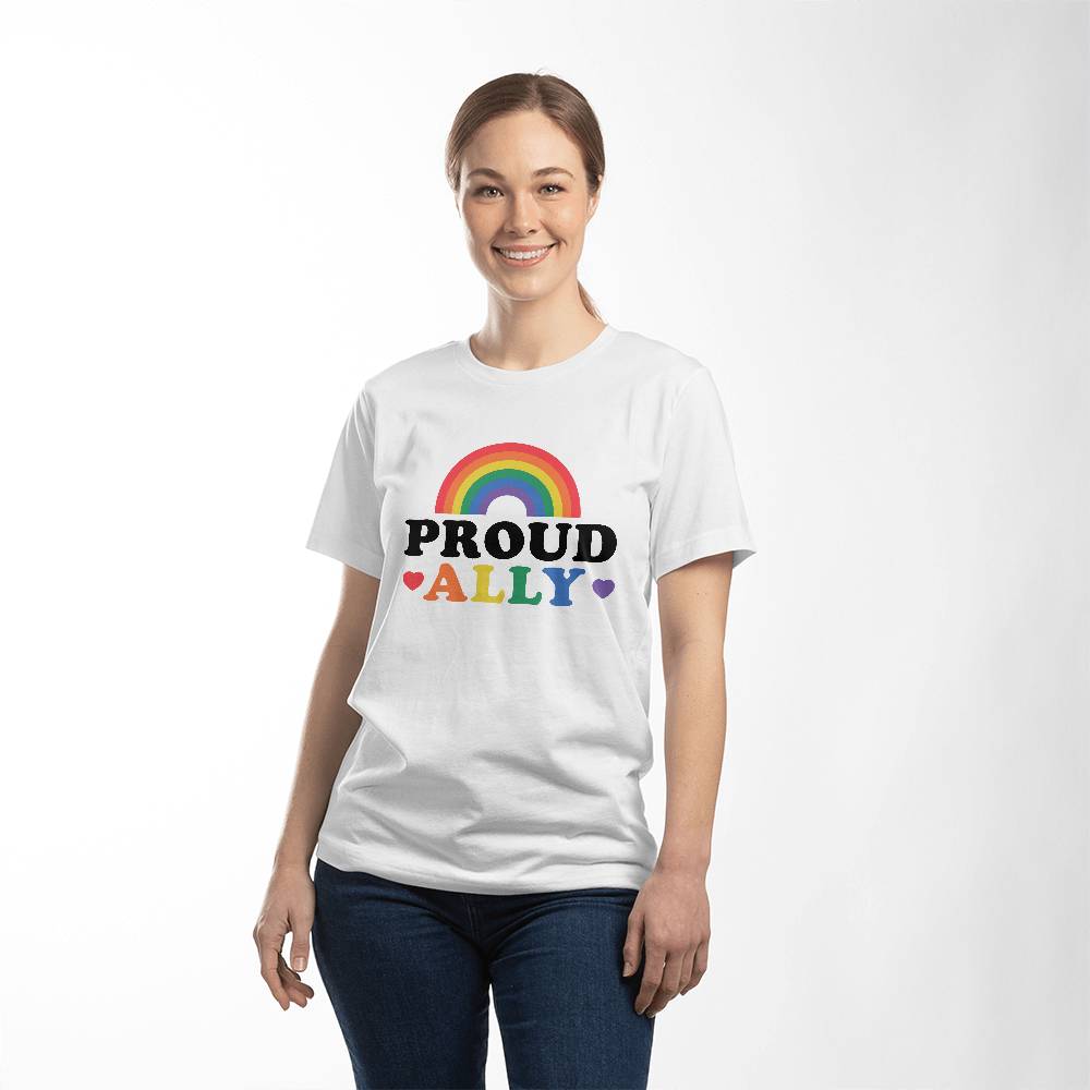 Proud Ally Rainbow LGBTQ Gay Pride Unisex T Shirt