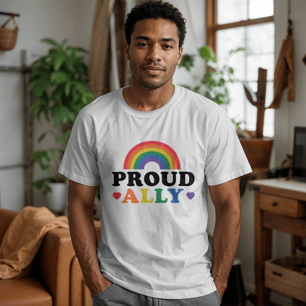 Proud Ally Rainbow LGBTQ Gay Pride Unisex T Shirt