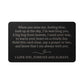 When you Miss Me Memorial Poem Engraved Metal Wallet Card