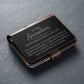 To My Grandson, Live Fearlessly Message Engraved Metal Wallet Card