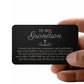 To My Grandson, Confirmation or Baptism Religious Gift Engraved Metal Wallet Card