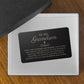 To My Grandson, Strength and Wisdom Confirmation or Baptism Message Engraved Metal Wallet Card