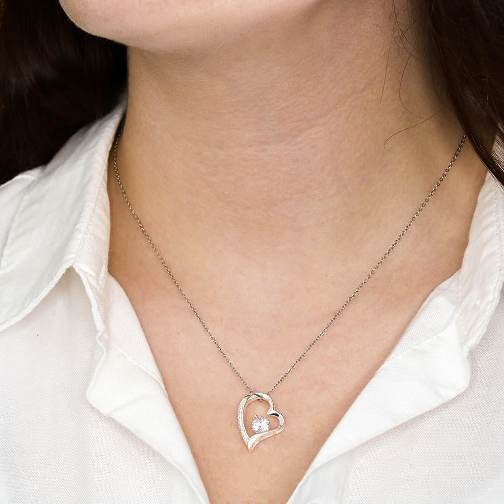 To my Granddaughter Gift from Grandma or Grandpa, Hold This Close to Feel My Love, Forever Love Heart Pendant Necklace