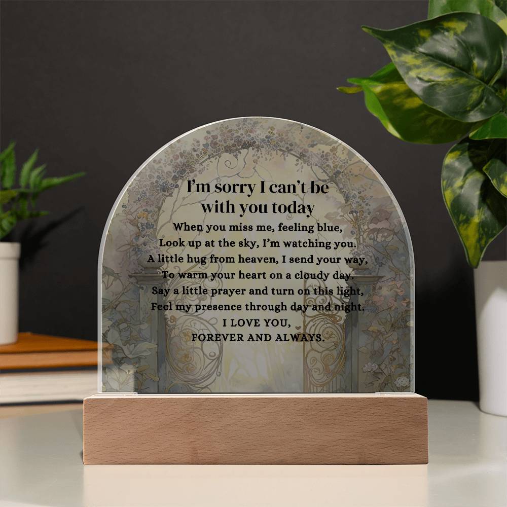 Heaven's Gate  I Can't Be With You This Poem LED Nightlight Acrylic Desktop Art