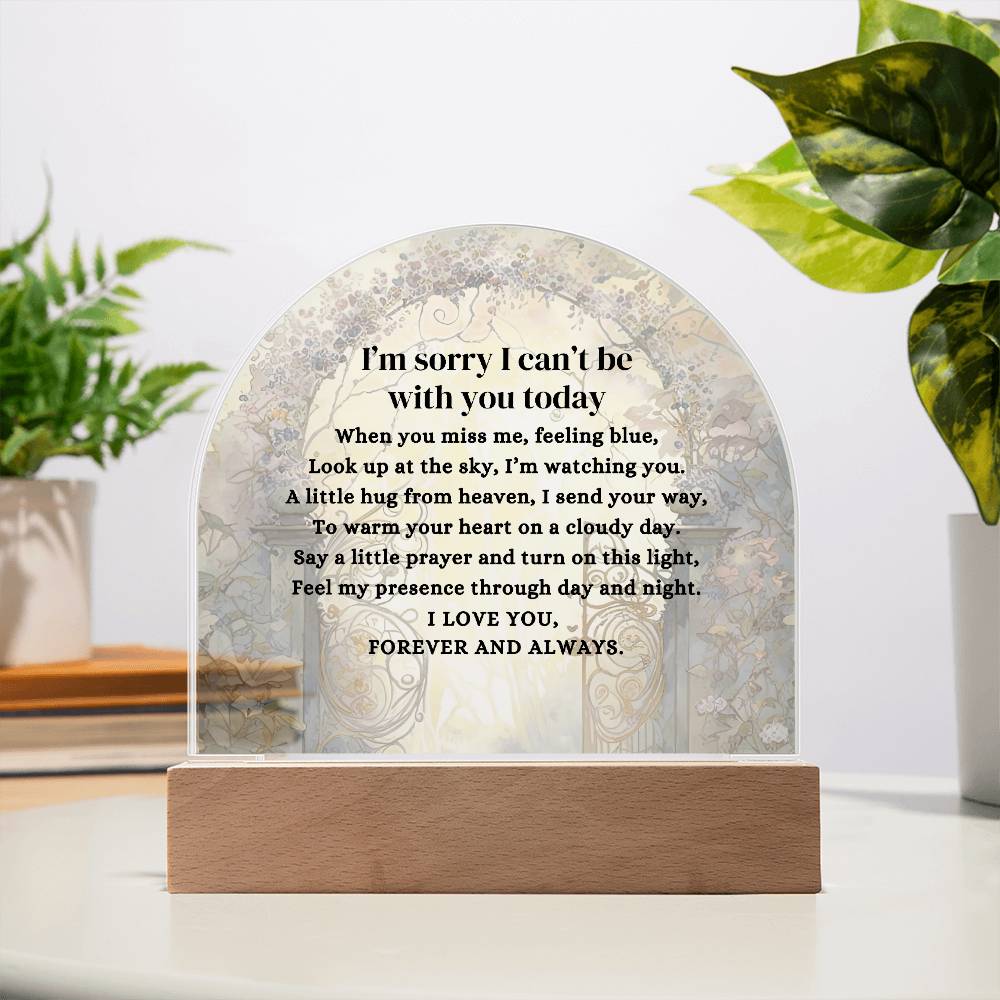 Heaven's Gate  I Can't Be With You This Poem LED Nightlight Acrylic Desktop Art