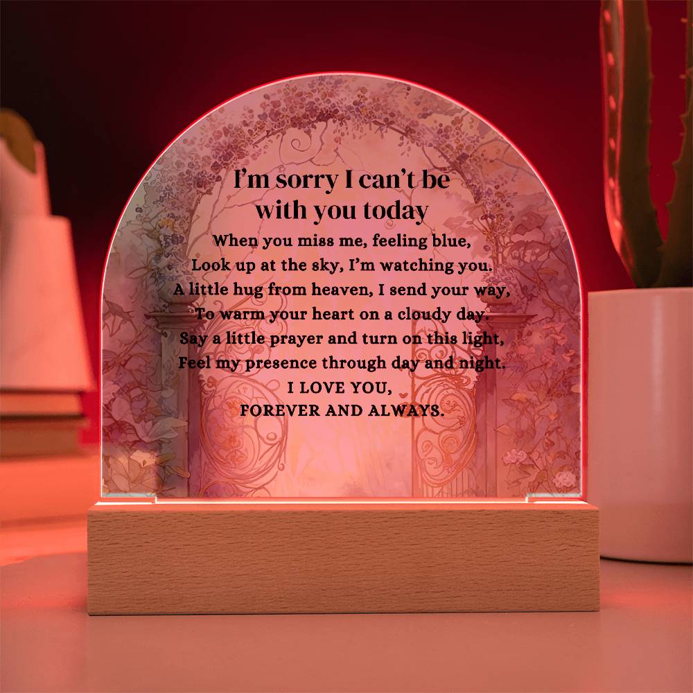 Heaven's Gate  I Can't Be With You This Poem LED Nightlight Acrylic Desktop Art