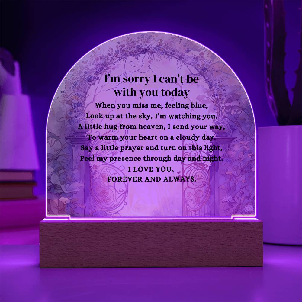 Heaven's Gate  I Can't Be With You This Poem LED Nightlight Acrylic Desktop Art