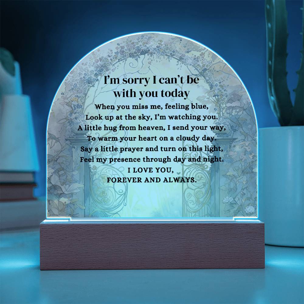 Heaven's Gate  I Can't Be With You This Poem LED Nightlight Acrylic Desktop Art