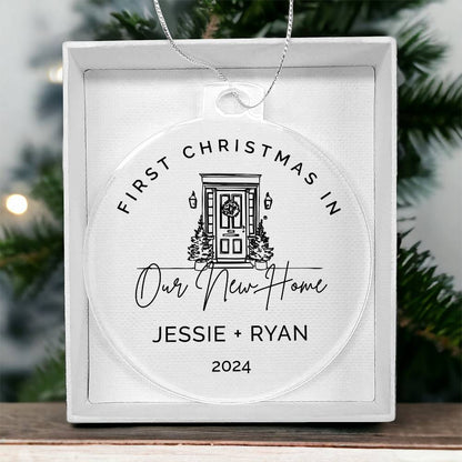 Personalized Acrylic Keepsake First Christmas in New Home Ornament