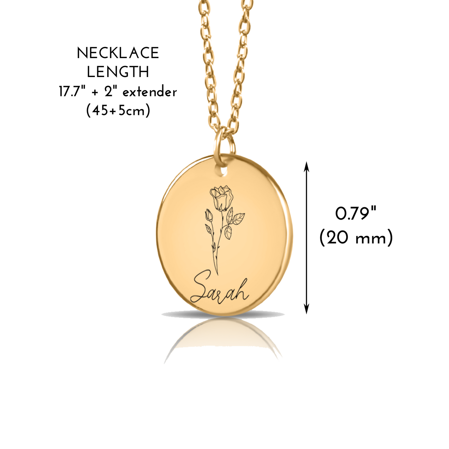 Gift For Daughter, I Closed My Eyes for a Moment Engraved Name & Birth Flower Necklace