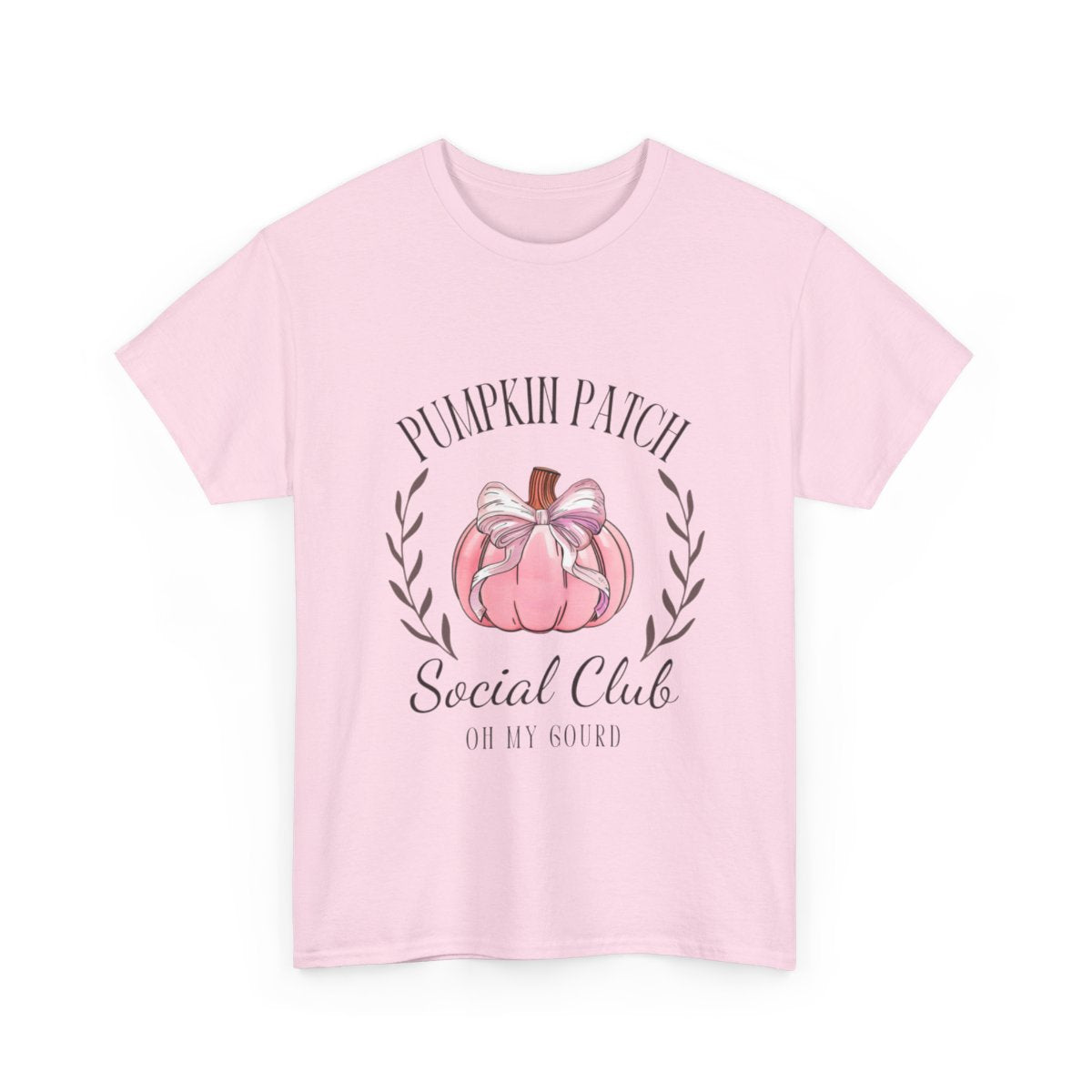 Pink Pumpkin Patch Fall Coquette Bow Social Club Shirt