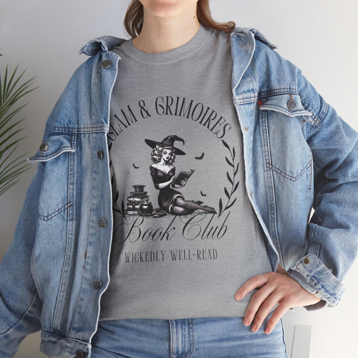 Halloween Bookish Witch, Glam & Grimoires Wicked Book Club Shirt