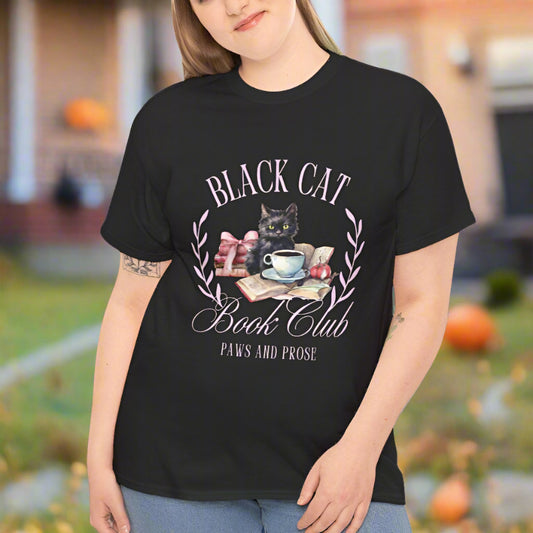 Black Cat Book Club Fall Halloween Shirt