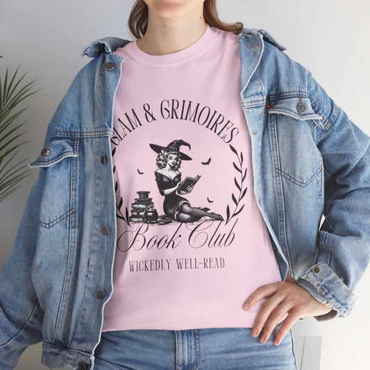 Halloween Bookish Witch, Glam & Grimoires Wicked Book Club Shirt