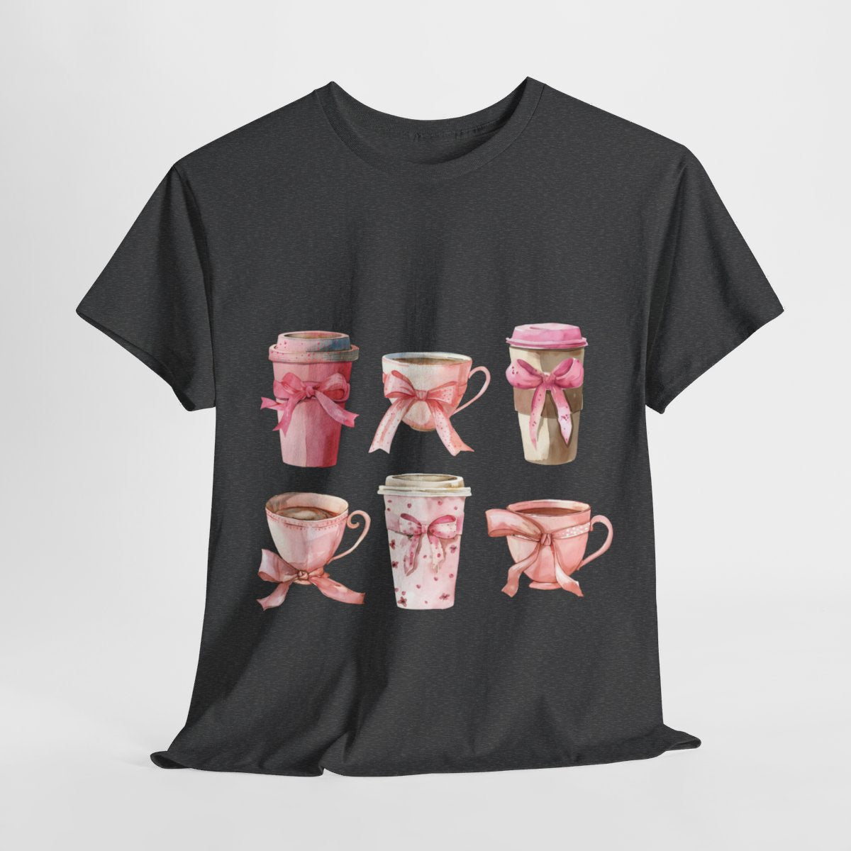 Pink Latte Coffee Drinks Coquette Bows Aesthetic Shirt