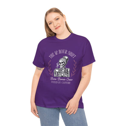 Halloween 12 Hour Shift Skeleton Drinking Coffee Shirt