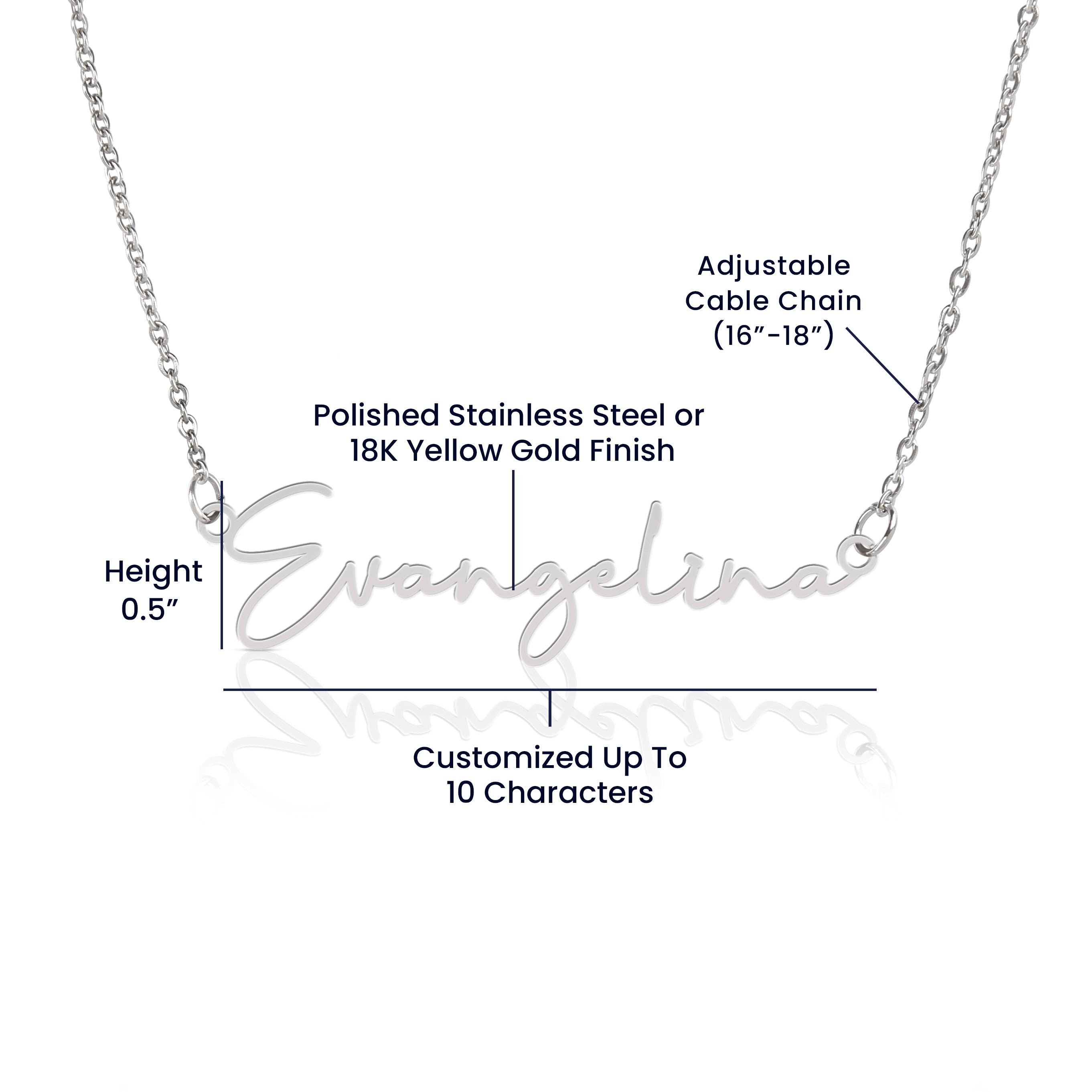 Buy MyNameNecklace - Personalized Signature Style Name Pendant Necklace in  Sterling Silver – Custom Made Jewelry – Gift for Women – Gifts for  Christmas Online at desertcartINDIA