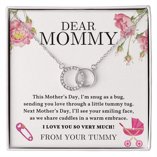 Dear Mommy Next Mother's Day I'll See Your Smiling Face Necklace Pregnancy Gift for Wife