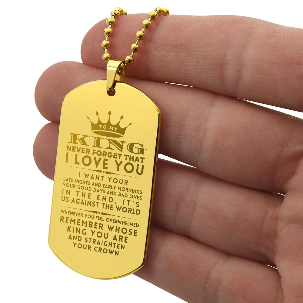 Dog tag outlet engraving for boyfriend